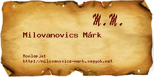 Milovanovics Márk névjegykártya